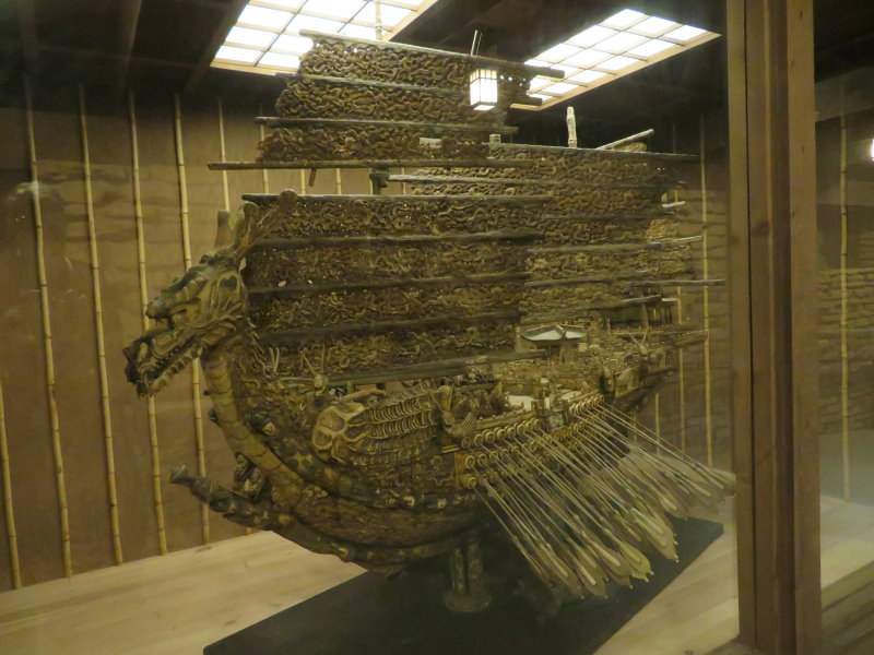Fine detail on a ship model